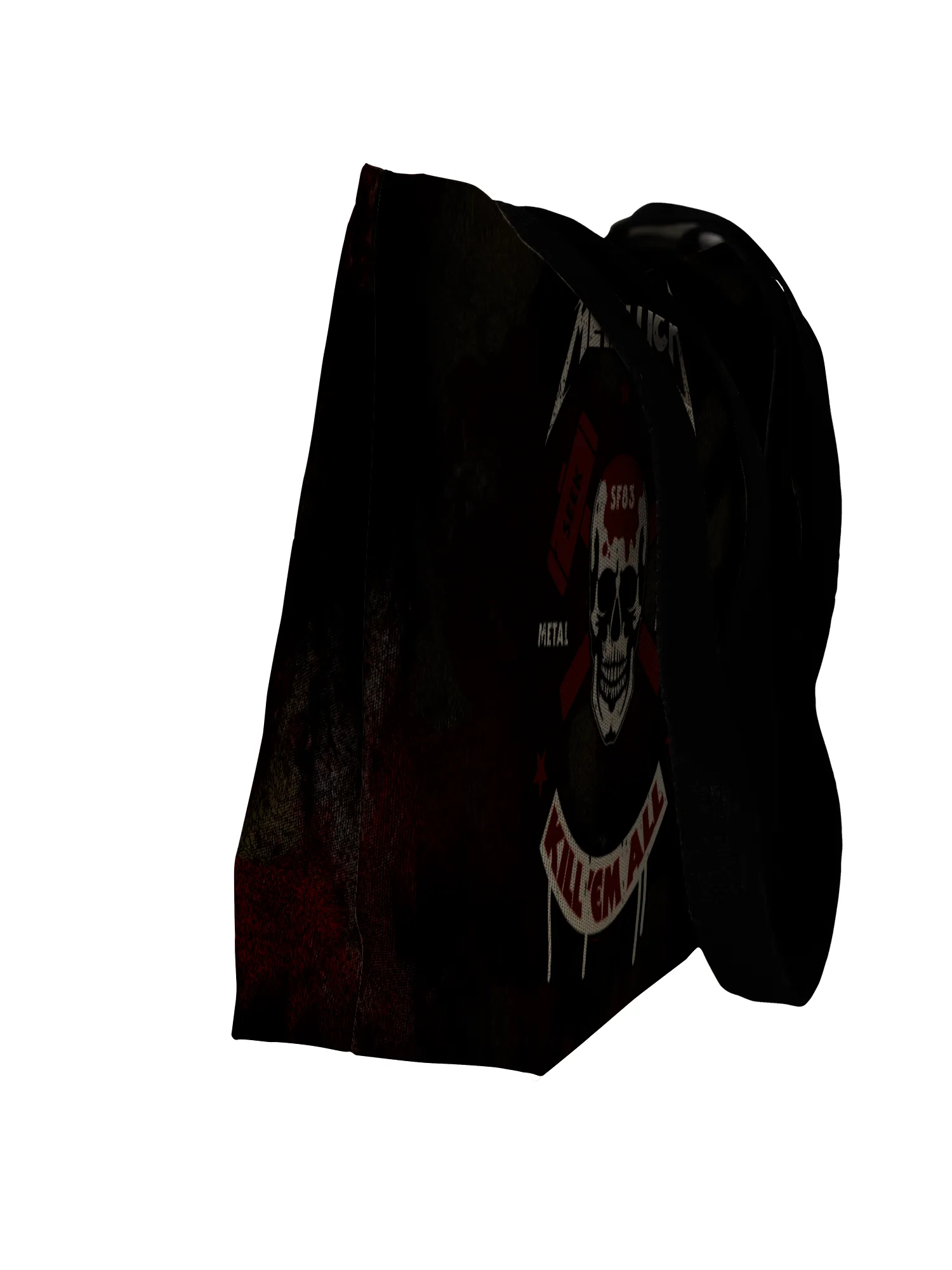 Rocksax Metallica Webbing Handled Beach/Shopper Bag - Kill Em All Skull