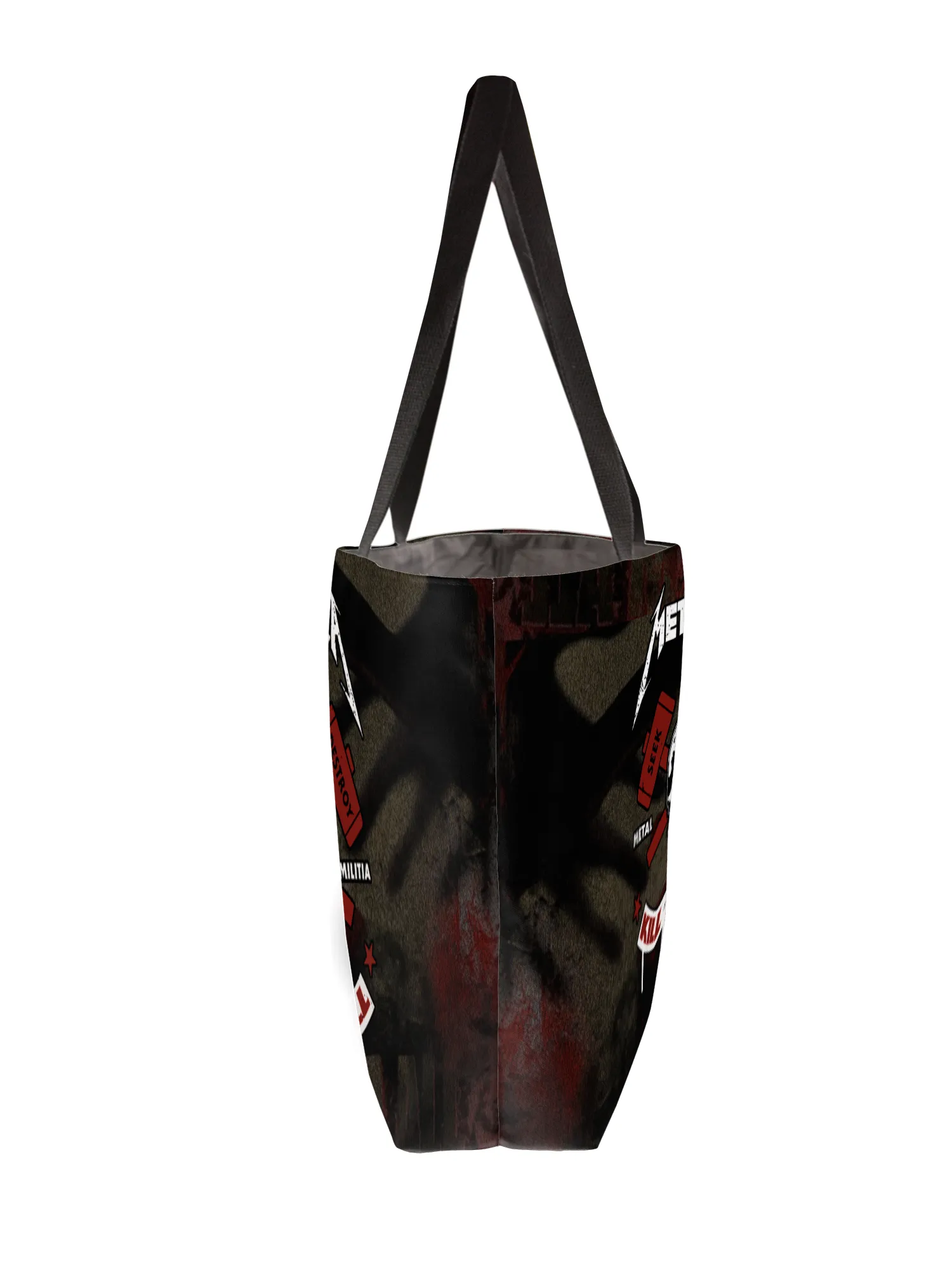 Rocksax Metallica Webbing Handled Beach/Shopper Bag - Kill Em All Skull