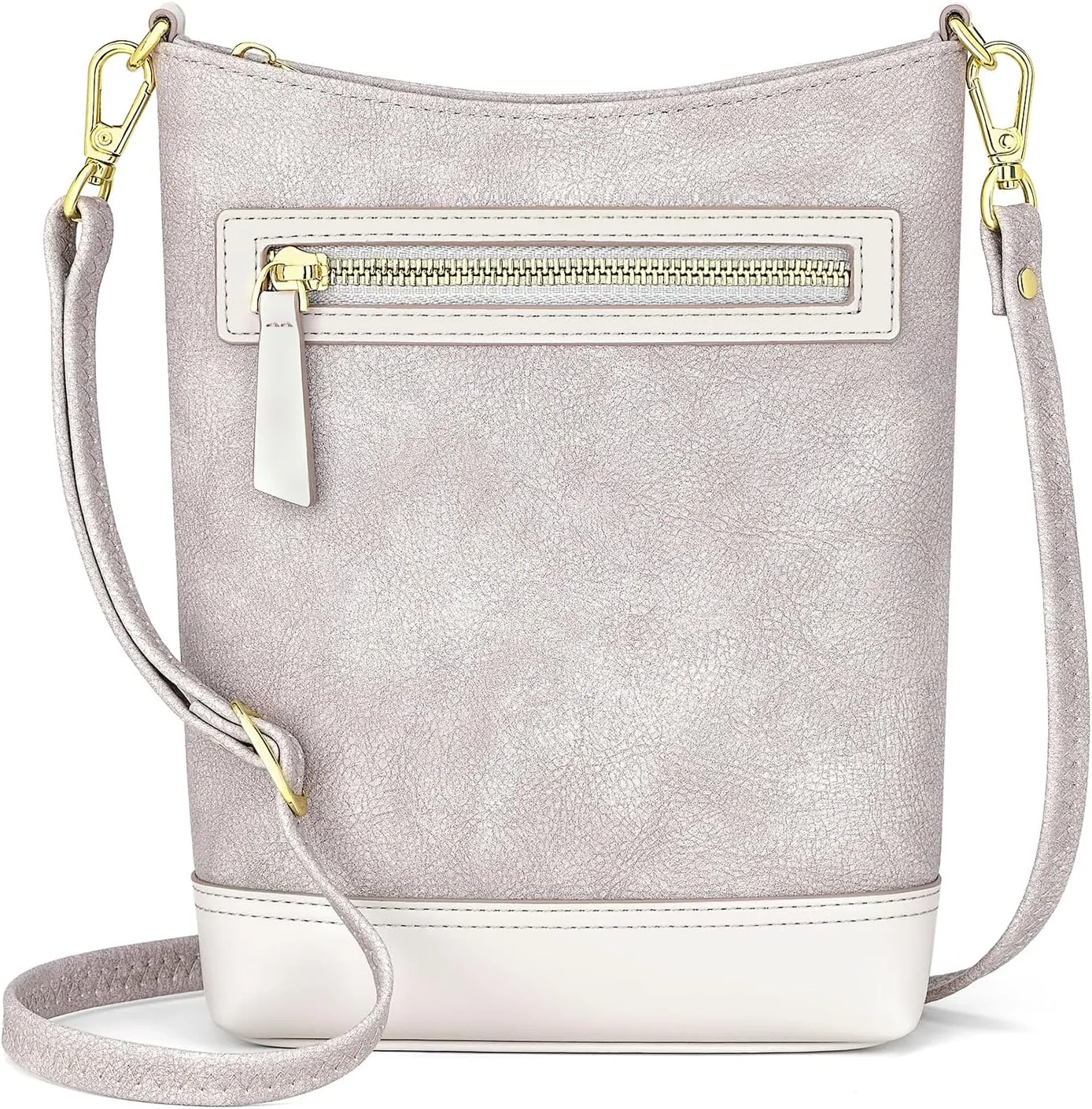 RONSIN Small Crossbody Bags for Women Cell Phone Purse Bucket Bag, Shoulder Hobo Handbags with Multi Zipper Pockets