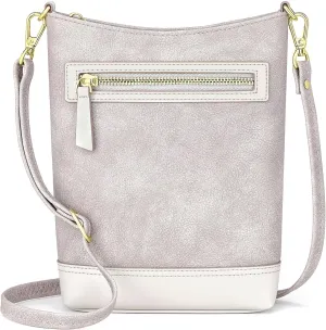RONSIN Small Crossbody Bags for Women Cell Phone Purse Bucket Bag, Shoulder Hobo Handbags with Multi Zipper Pockets