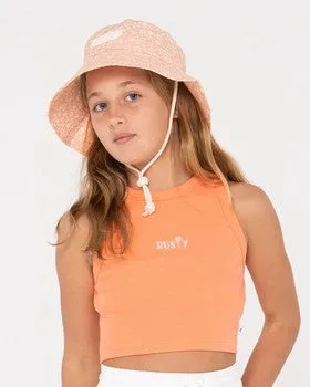 Rusty Soleil Bucket Hat Vintage Peach