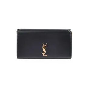 Saint Laurent Mini Phone Case On Chain Black