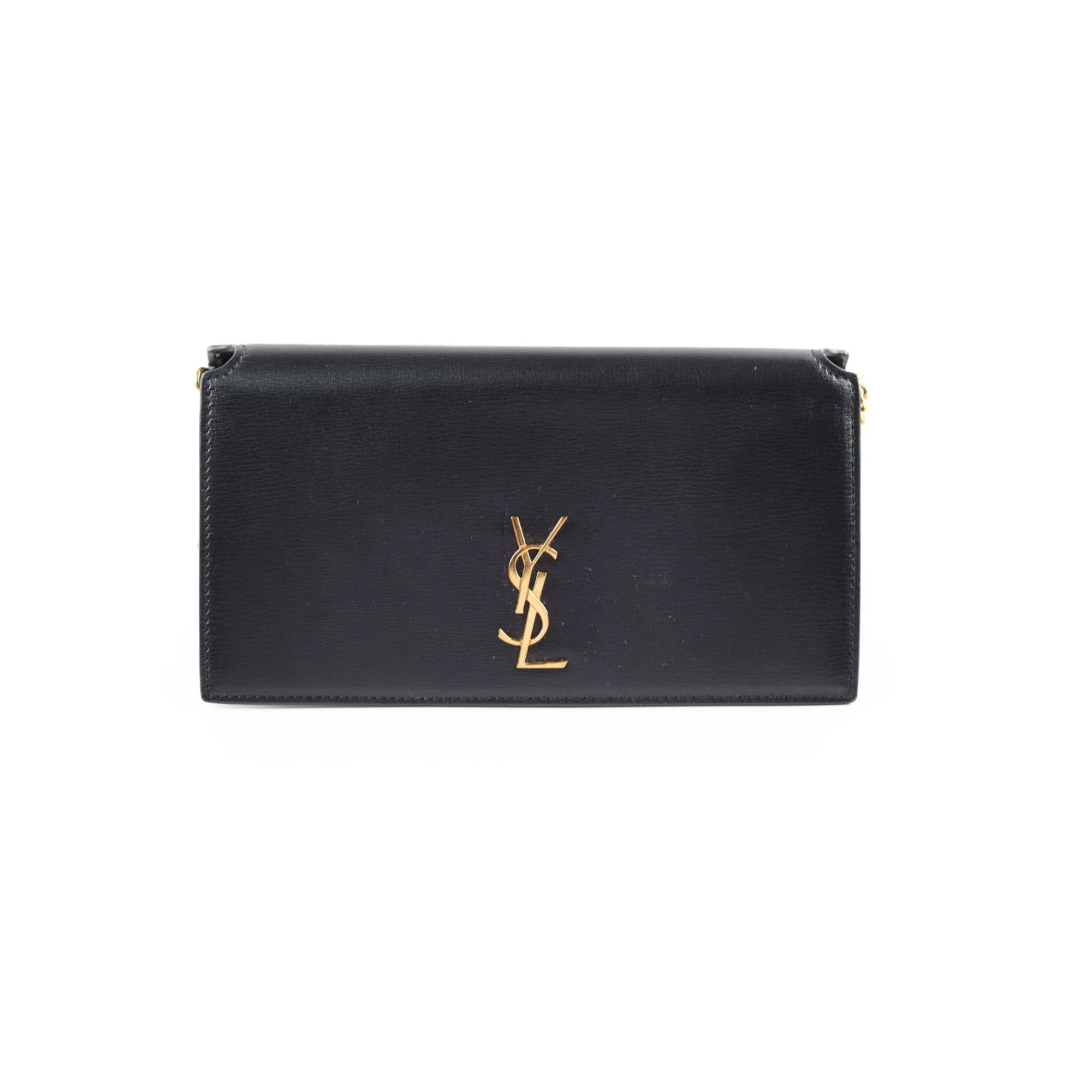 Saint Laurent Mini Phone Case On Chain Black