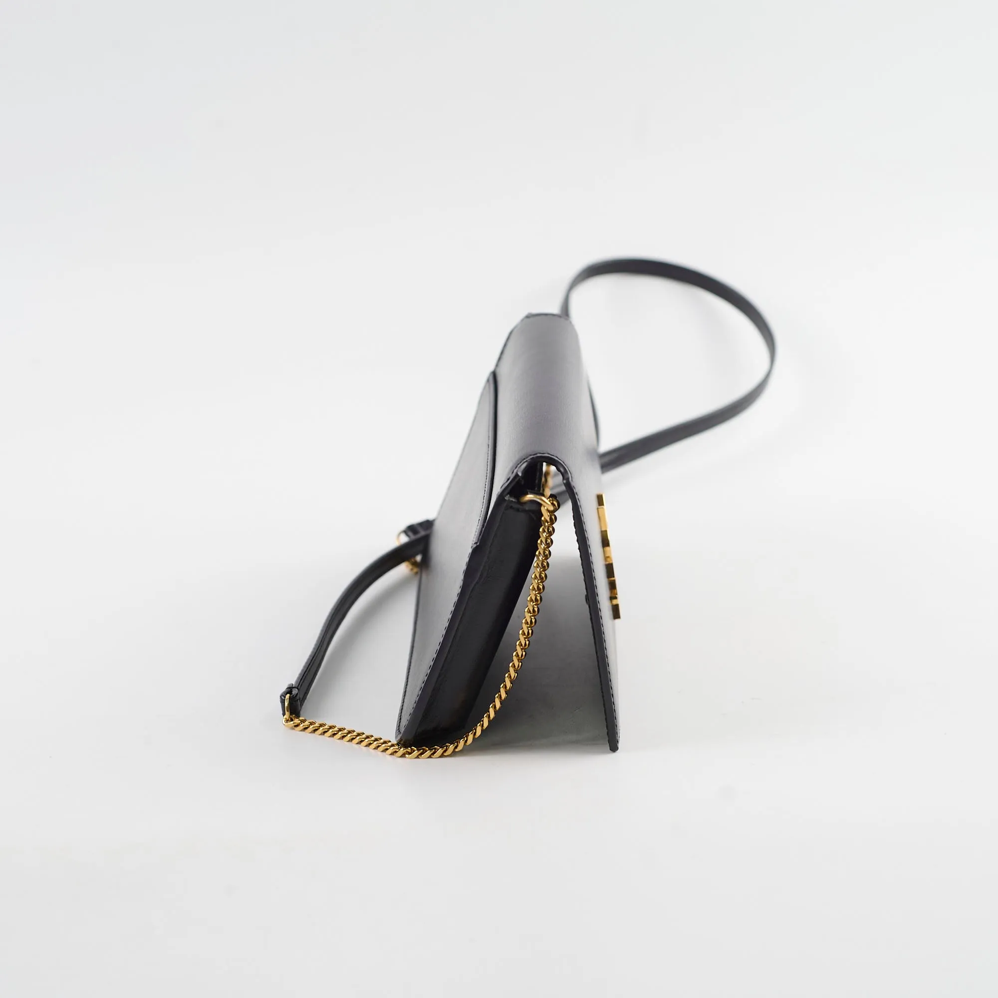 Saint Laurent Mini Phone Case On Chain Black
