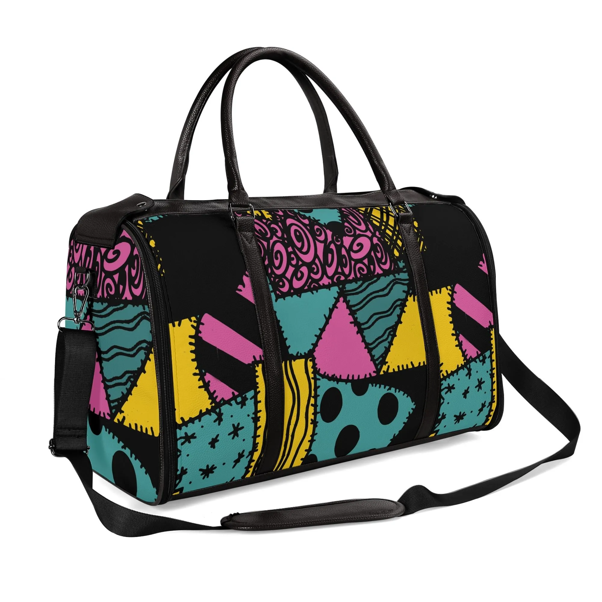 Sally Bride Leather Duffle Bag Foldable Travel Bag