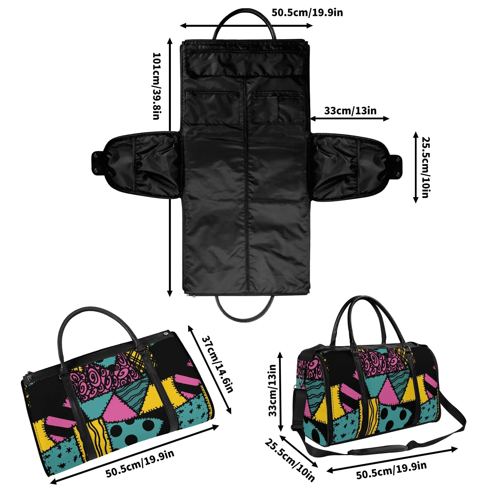 Sally Bride Leather Duffle Bag Foldable Travel Bag