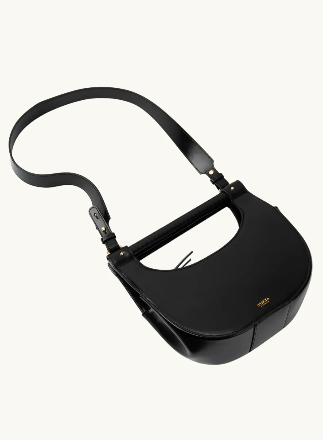 Sancia Almira Halfmoon Bag in BLACK
