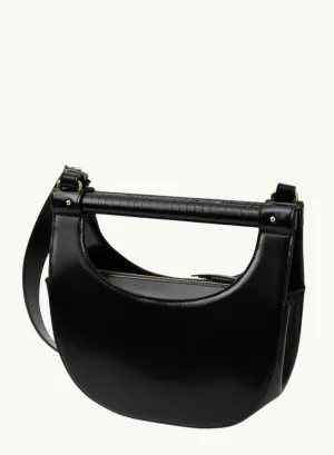 Sancia Almira Halfmoon Bag in BLACK