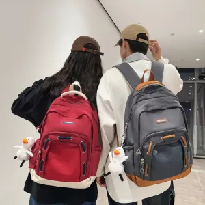 Schoolbag Female Fresh Primary And Secondary School Student Backpack Large Capacity Couple Casual Travel Bag