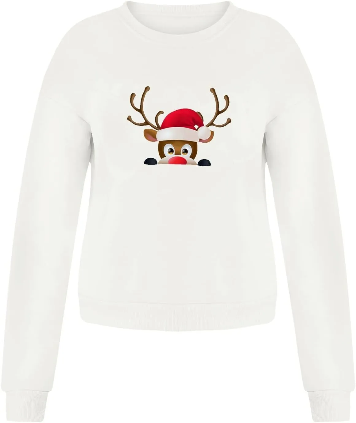 SHAOBGE Christmas Shirt for Women Teen Girl Crop Tops Long Sleeve Plus Size Plain Sweatshirts For Women