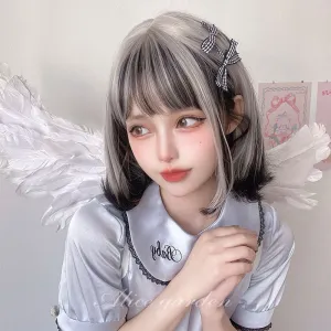 Silver & Black Harajuku Short Wig
