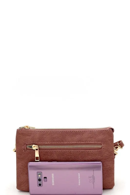 Simple Multi-Compartment Crossbody Wristlet