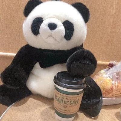 Simulation panda doll backpack