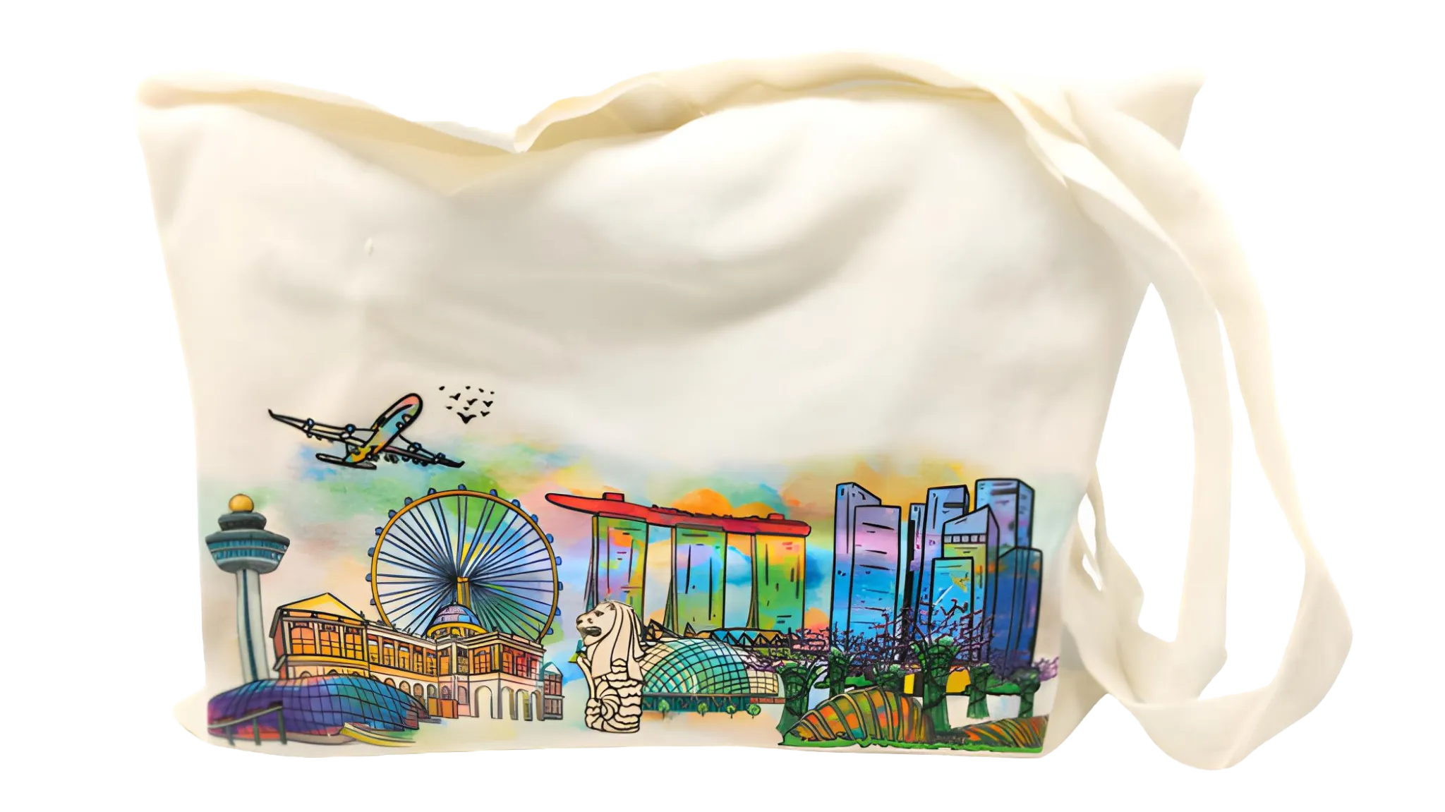 Singapore Theme Premium Cotton Tote Bag