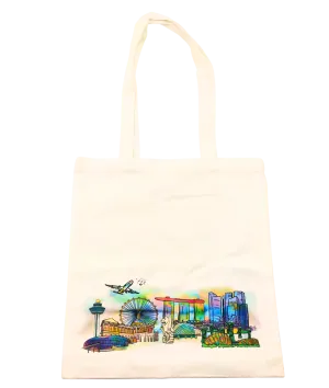 Singapore Theme Premium Cotton Tote Bag