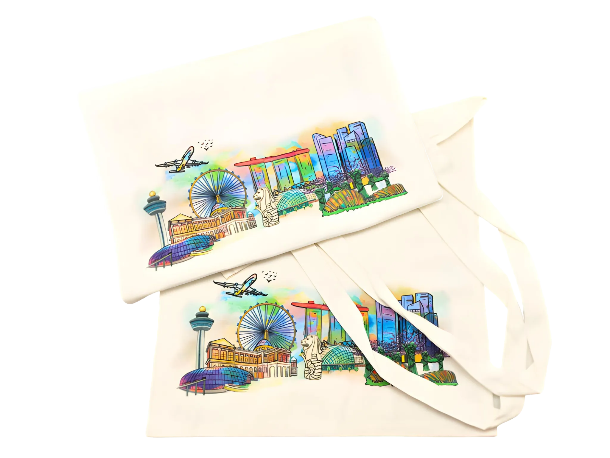 Singapore Theme Premium Cotton Tote Bag