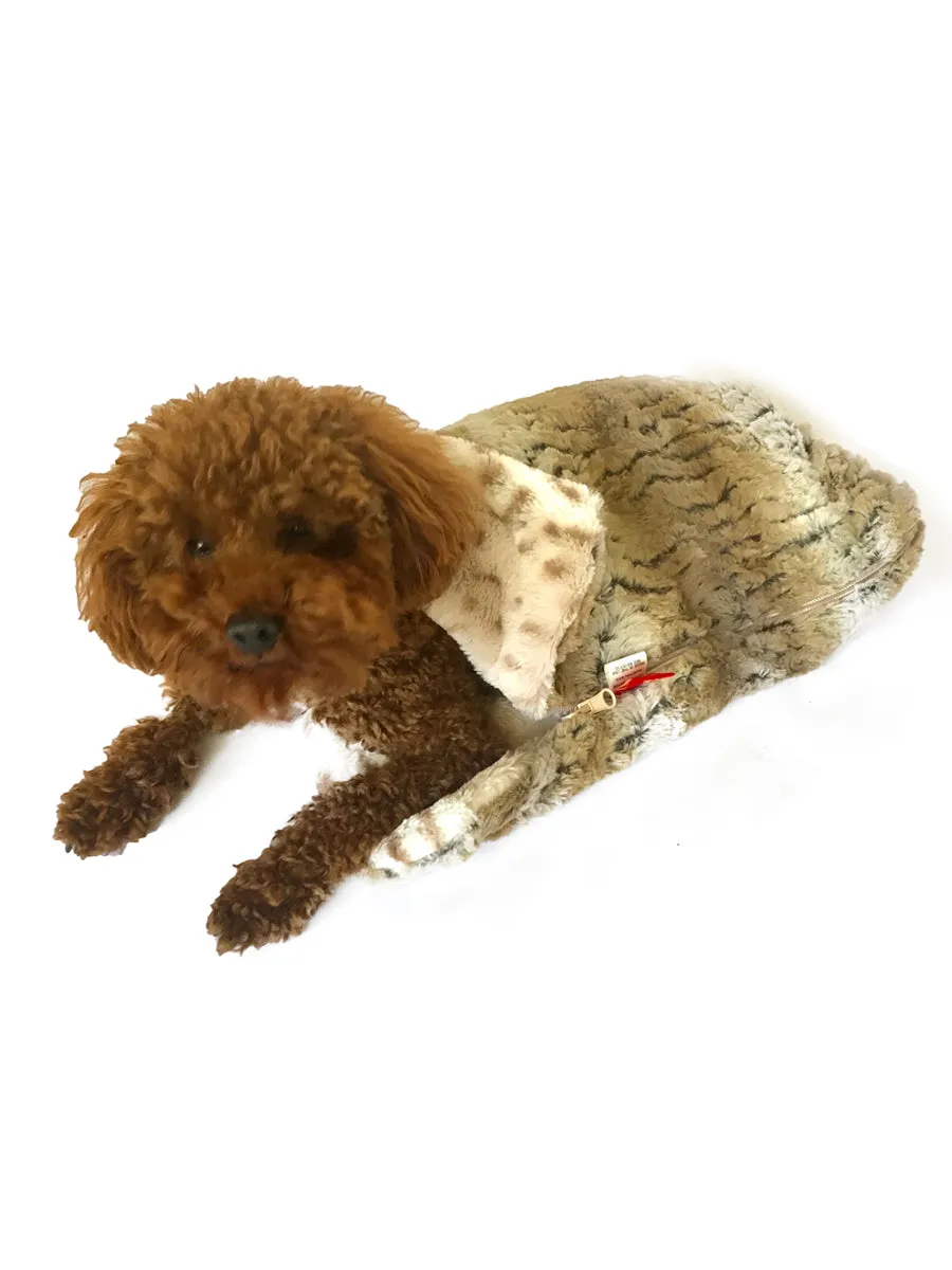 Sleeping Bag, Reversible Brown Ombré/Tiger