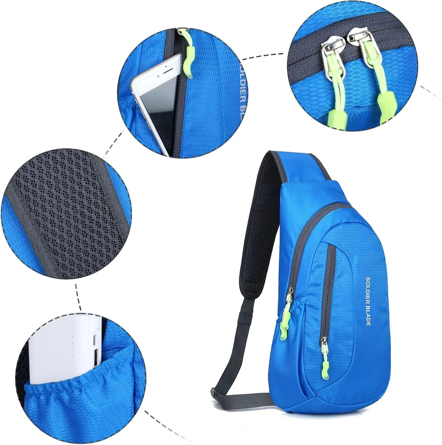 Small Backpack Purses for Women Convertible Shoulder Bags with Wristlet for Work Lightweight Backpack(Blue, A)