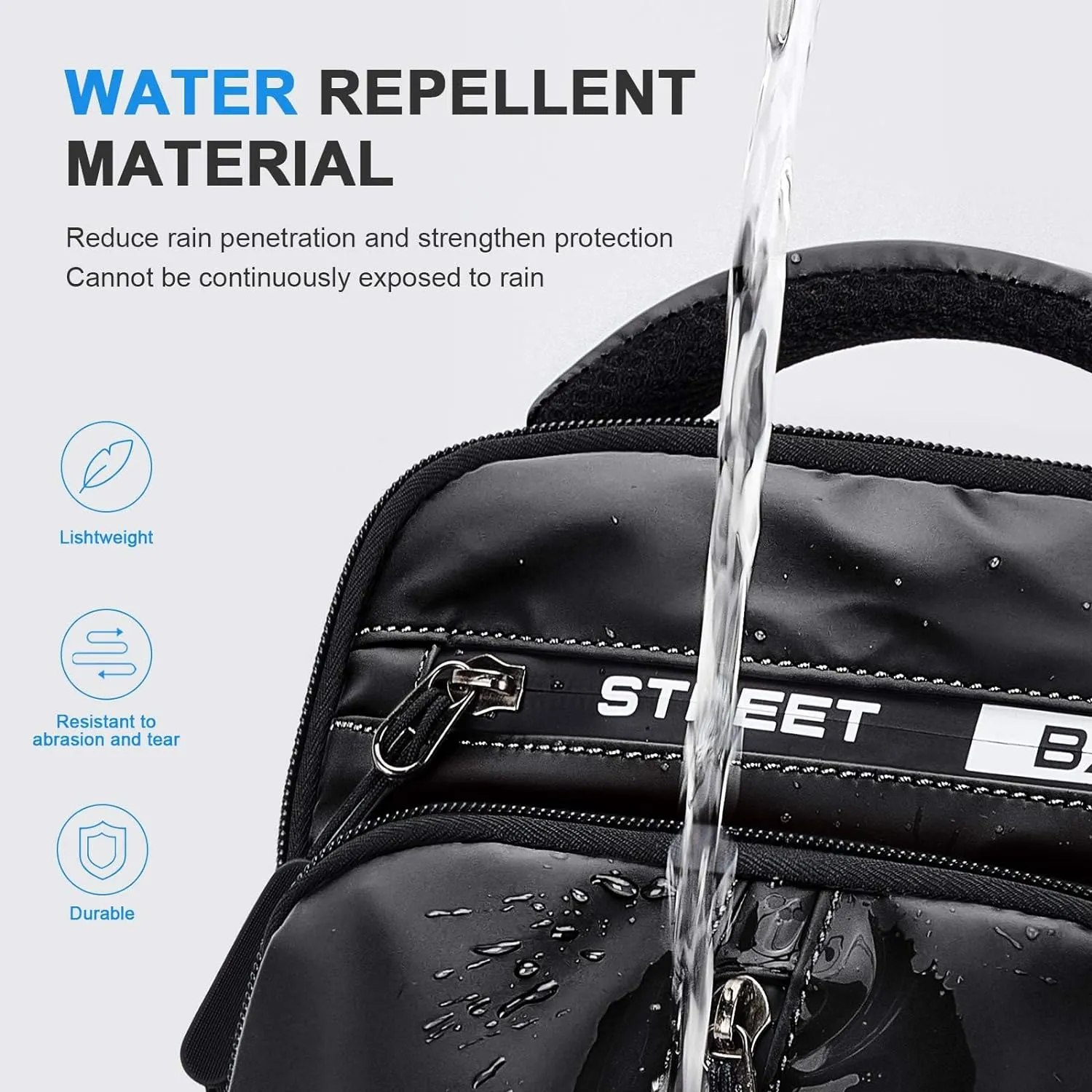 Small Black Sling Crossbody Bag for Men Women, Tactical Backpack Shoulder Daypack Mini Anti-Theft Motorcycle Chest Bags, Small One Strap Backpack for Casual Travel Hiking Outdoor Sports