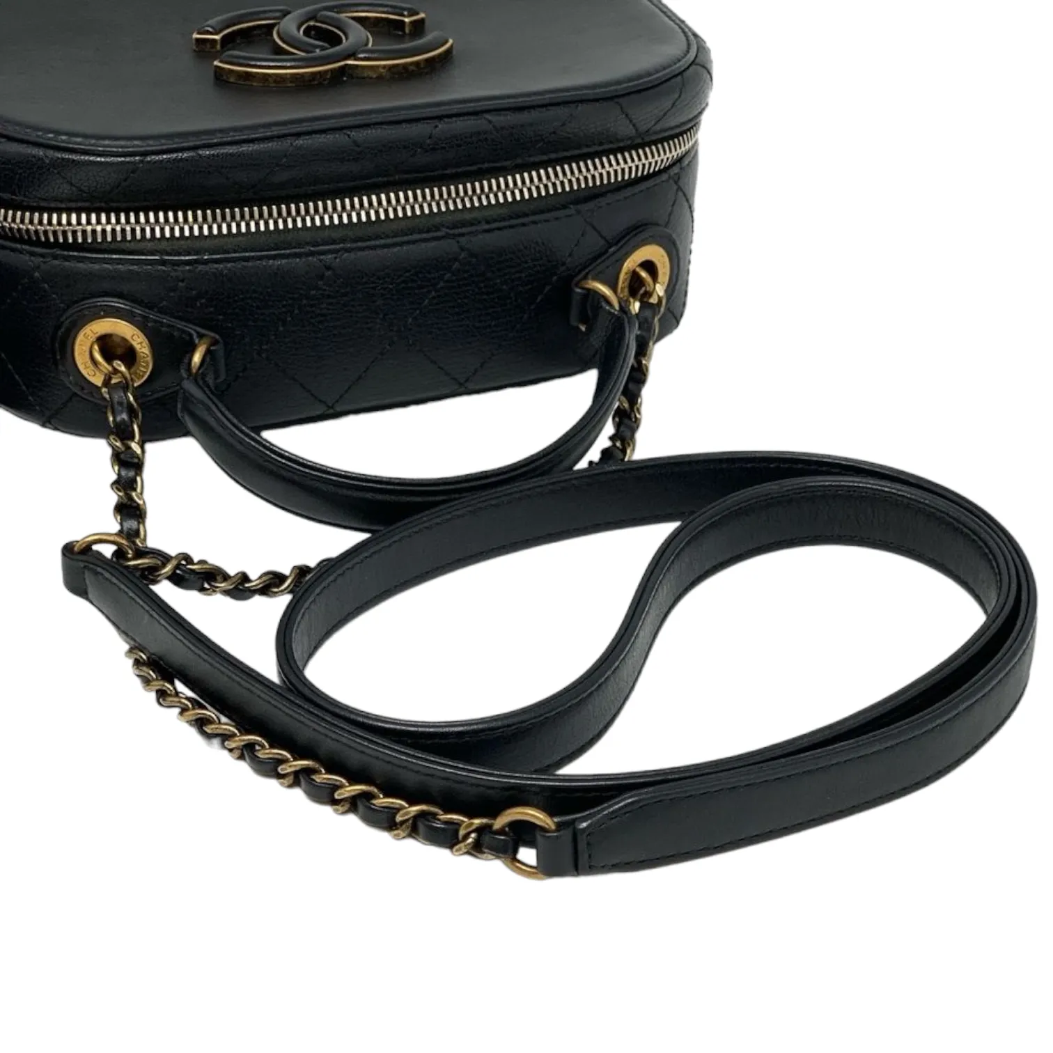 Small Coco Curve Vanity Bag Black GHW