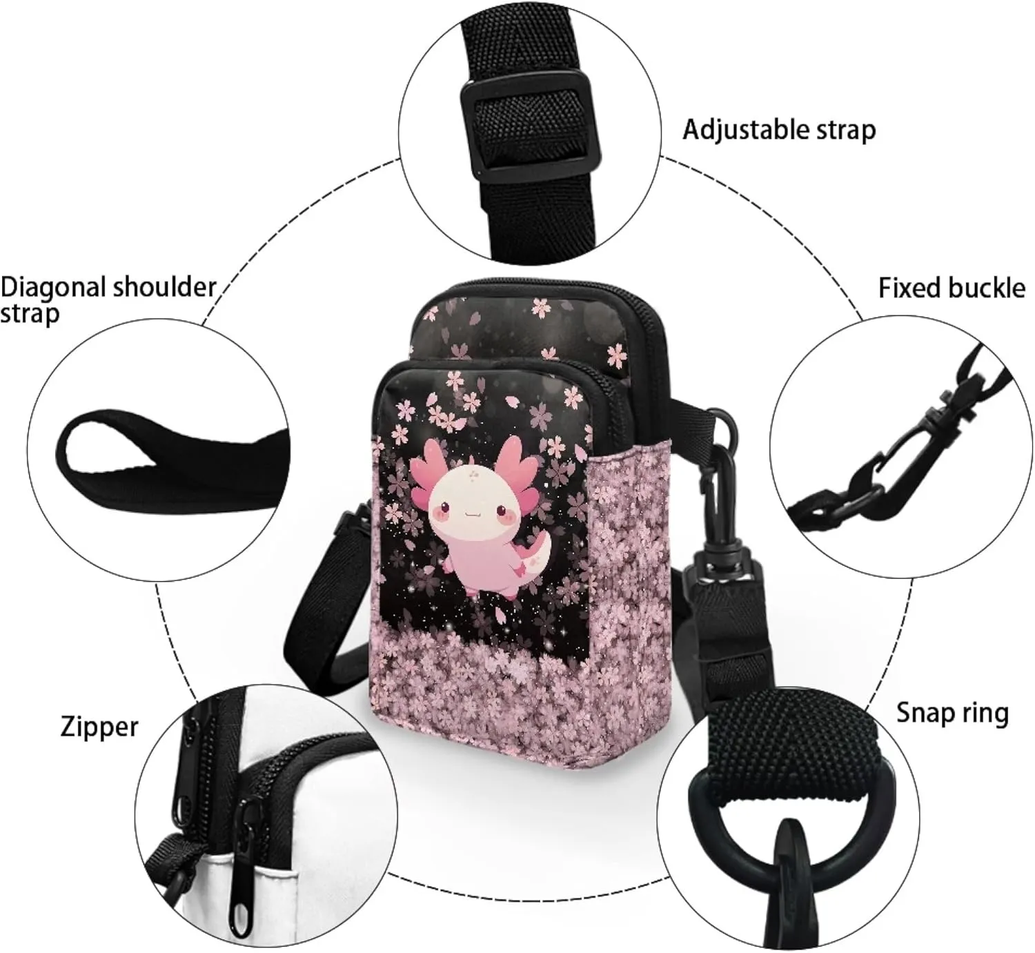 Small Crossbody Bags for Women Travel with Adjustable Strap