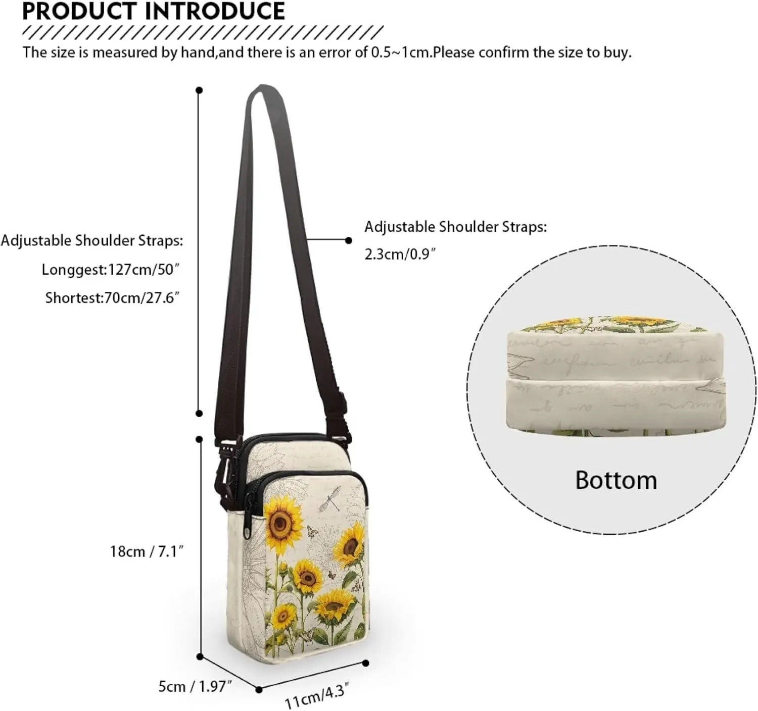 Small Crossbody Bags for Women Travel with Adjustable Strap