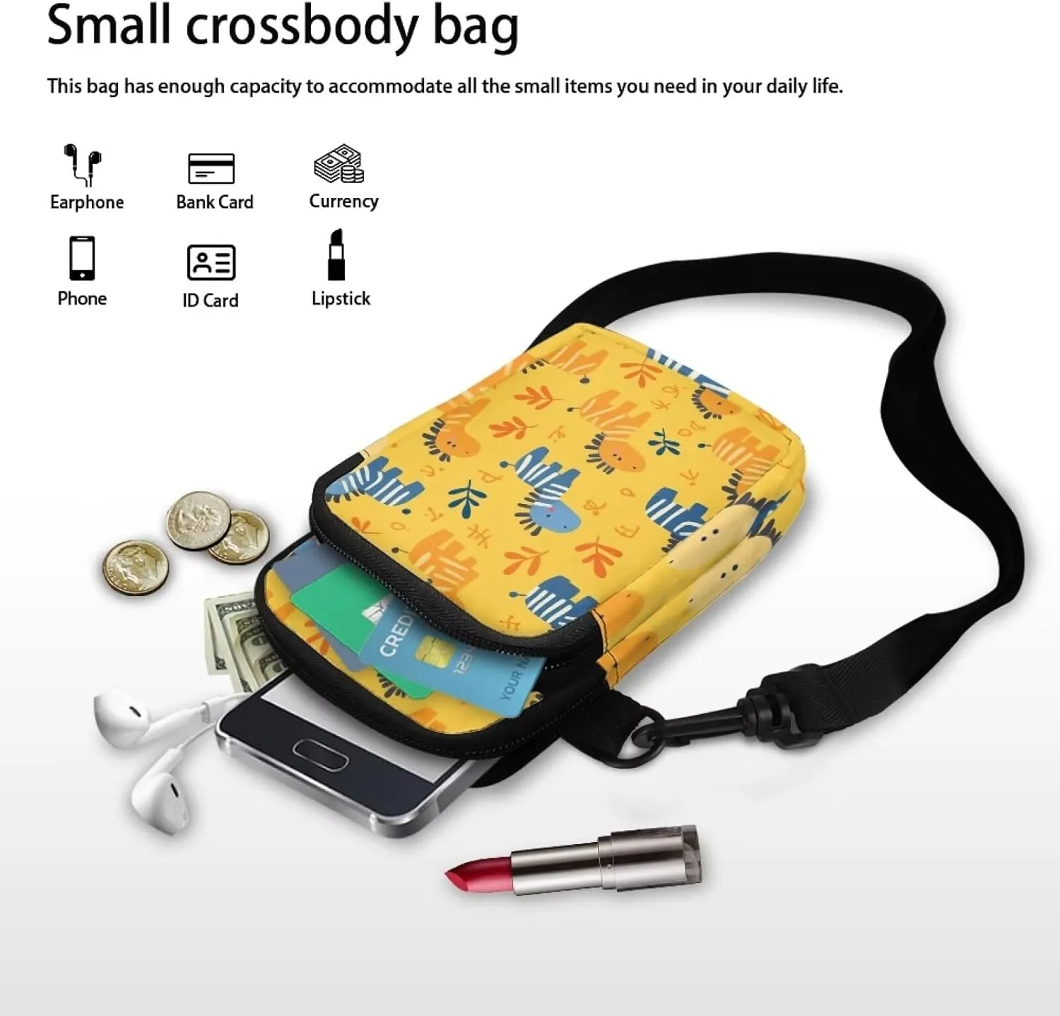 Small Crossbody Bags for Women Travel with Adjustable Strap