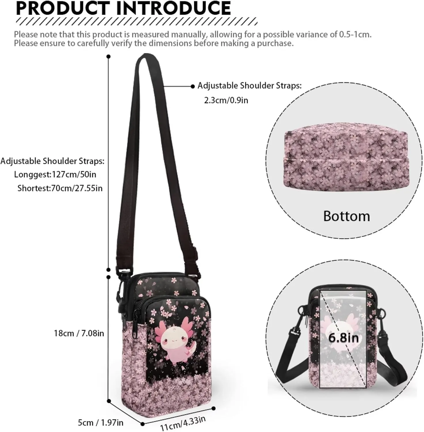 Small Crossbody Bags for Women Travel with Adjustable Strap