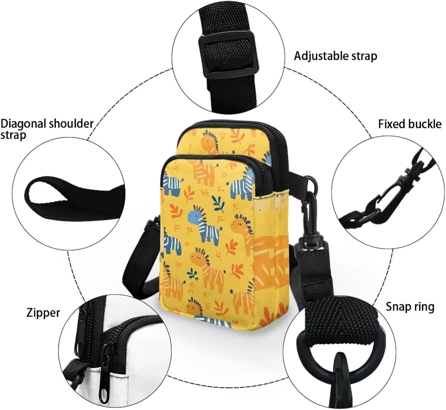 Small Crossbody Bags for Women Travel with Adjustable Strap