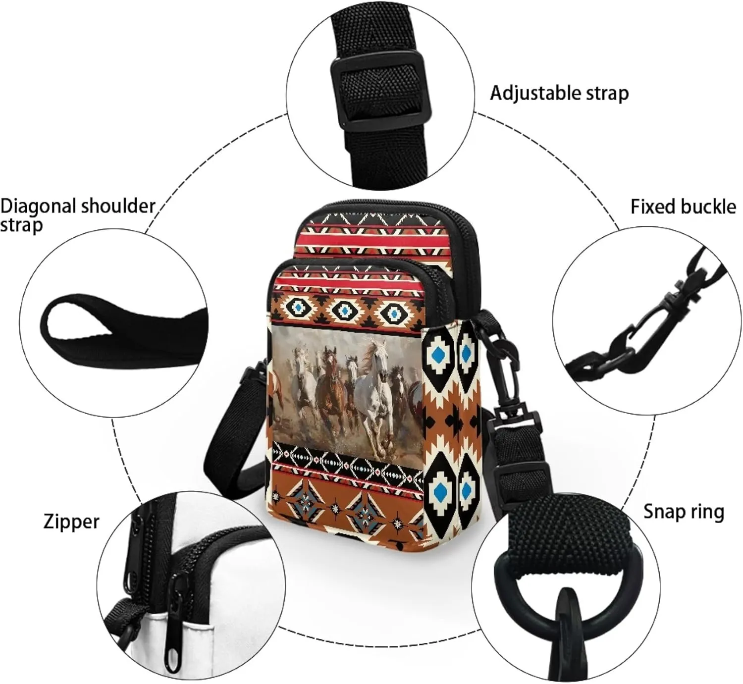 Small Crossbody Bags for Women Travel with Adjustable Strap