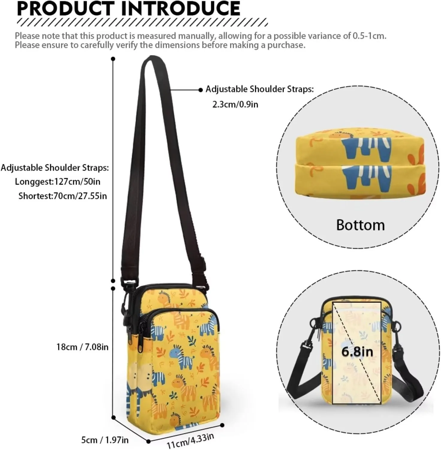 Small Crossbody Bags for Women Travel with Adjustable Strap