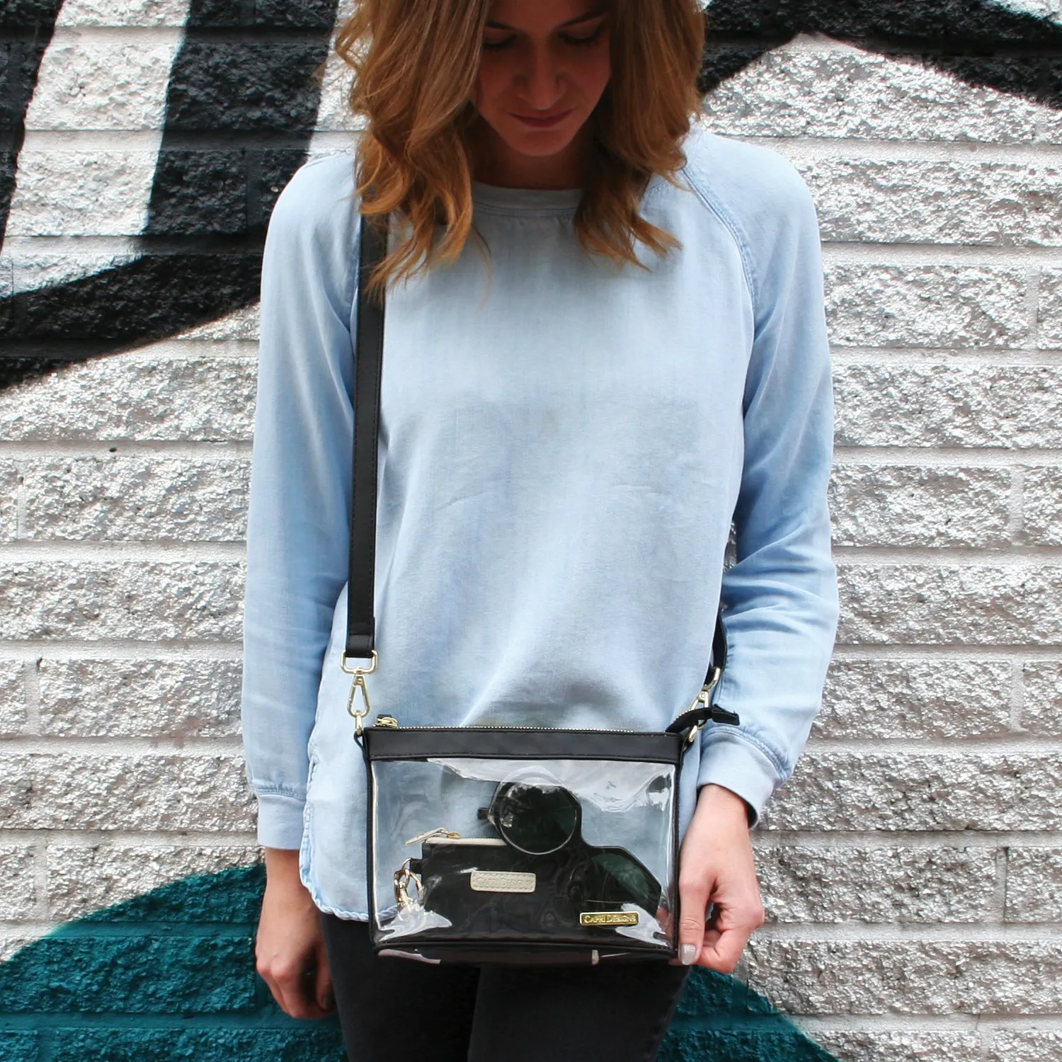 Small Crossbody - Black and Clear