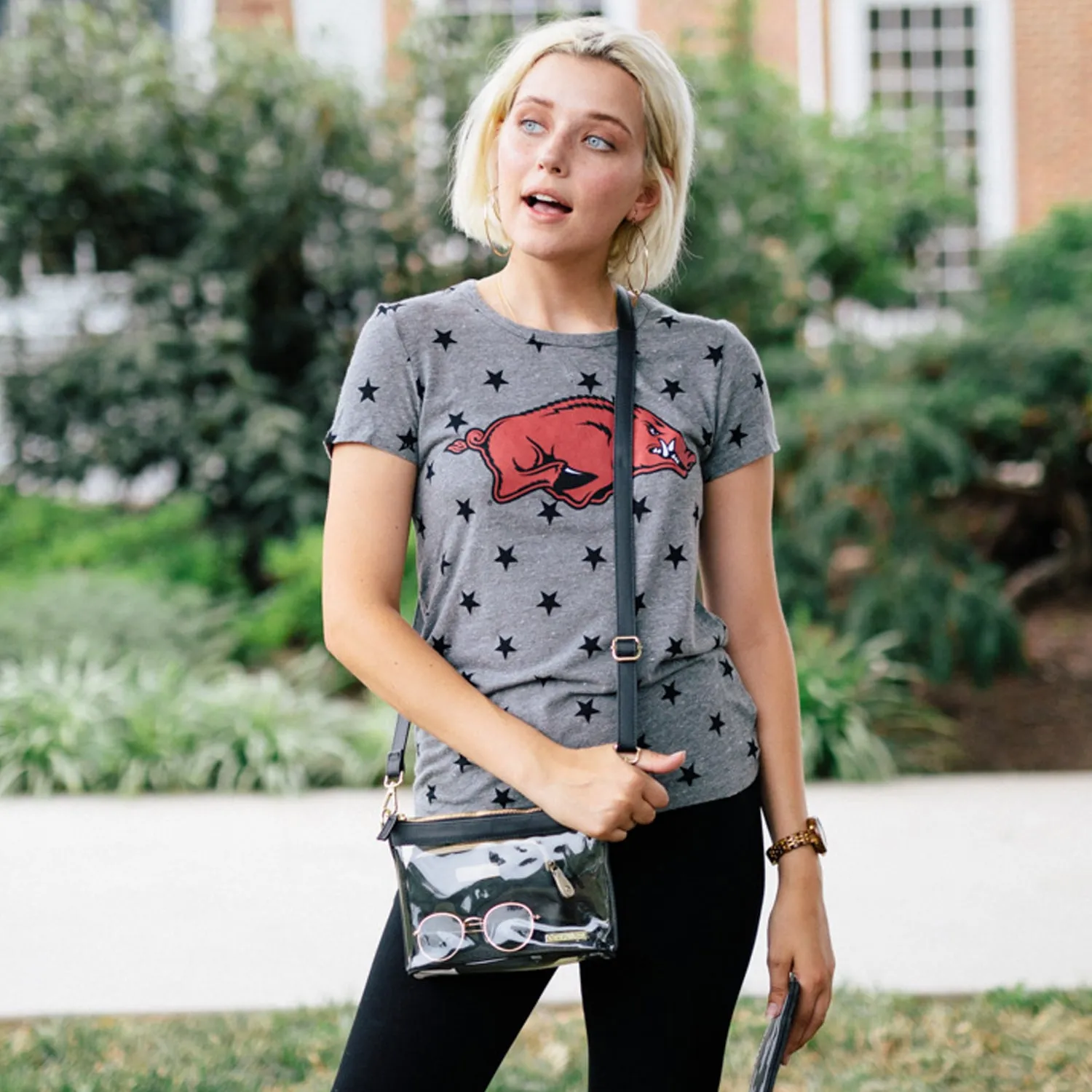 Small Crossbody - Black and Clear