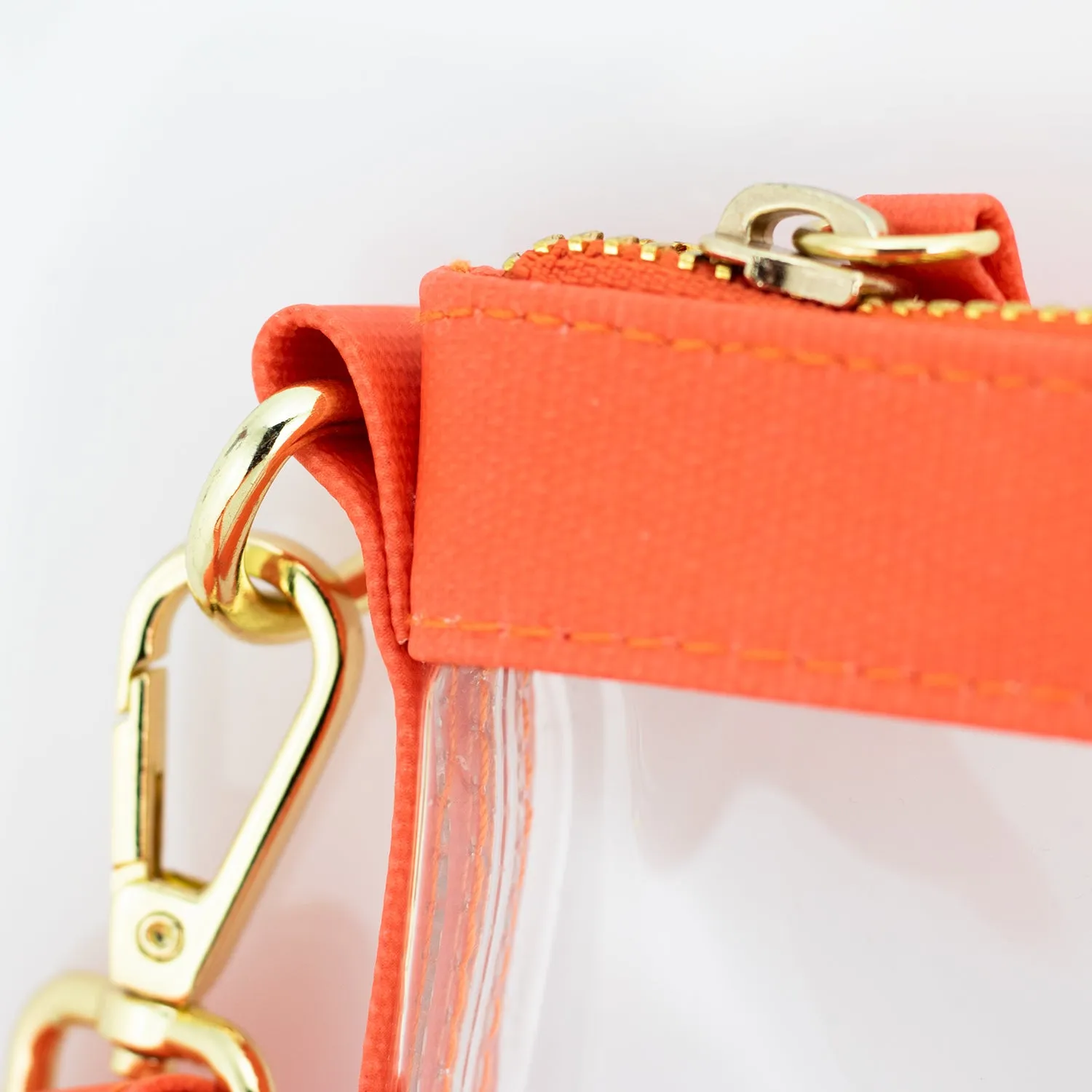 Small Crossbody - Orange and Clear
