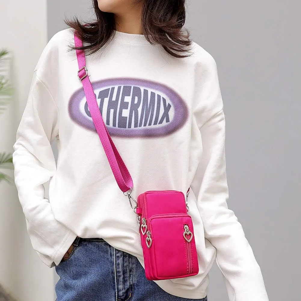 Small Crossbody Wallet Phone Bag Women Mini Crossbody Purse Cell Phone Shoulder Bag Mini Wallet Over Shoulder Strap