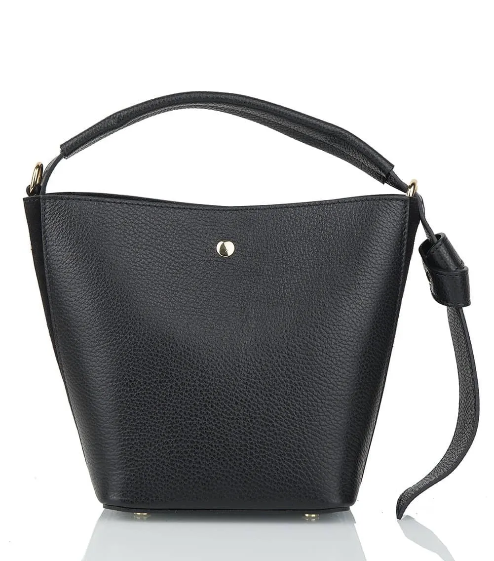 SMALL LEATHER BUCKET HANDBAG