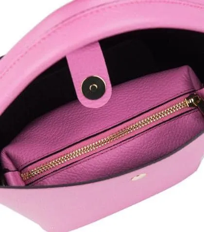 SMALL LEATHER BUCKET HANDBAG