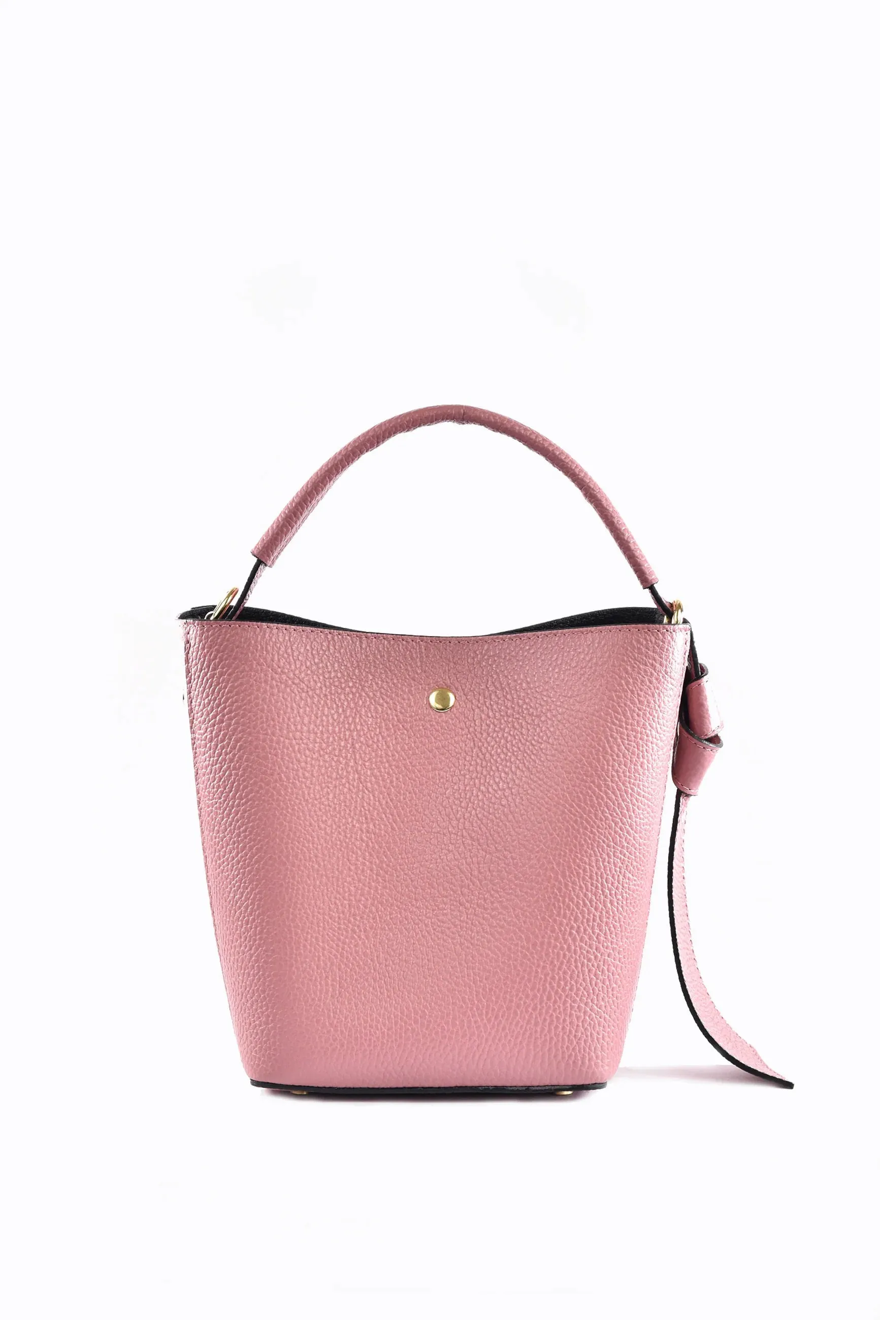 SMALL LEATHER BUCKET HANDBAG