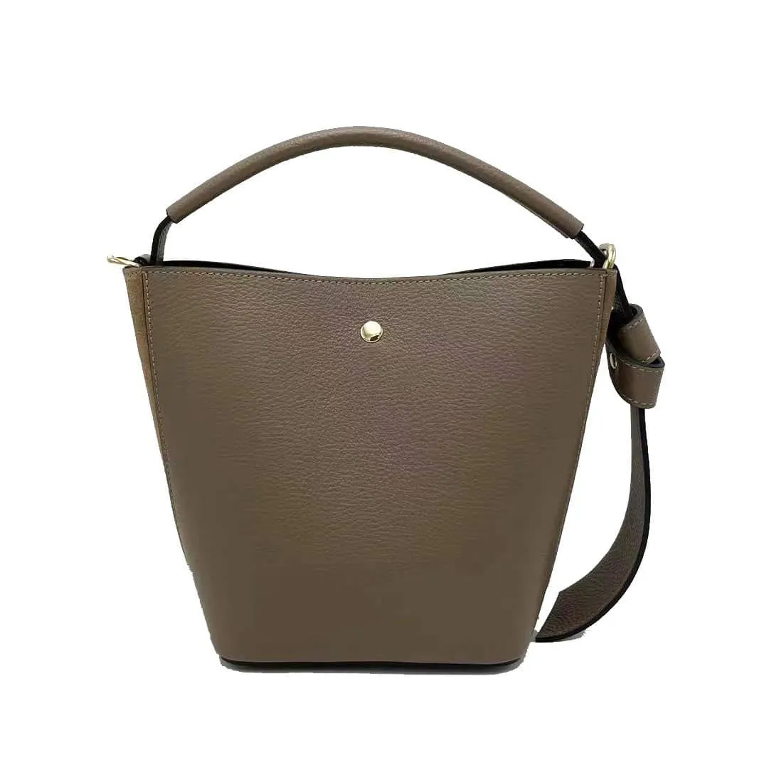 SMALL LEATHER BUCKET HANDBAG