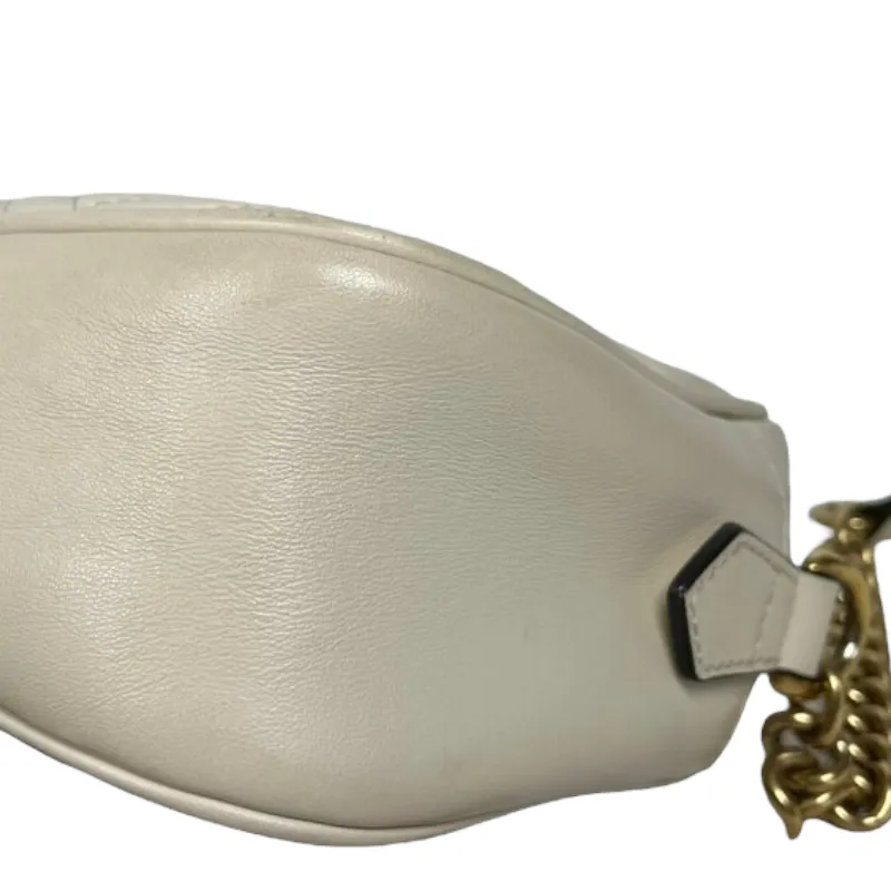 Small Marmont Leather Camera Cream GHW