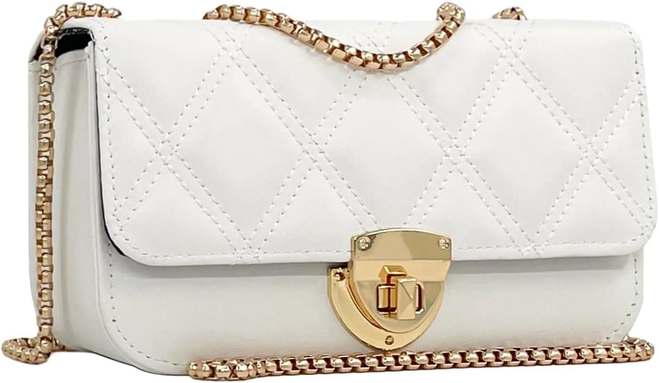 Small Mini Handbags for Women with Golden Chain Cross Body Purses for Women