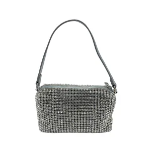 Small silver crystal disco bag