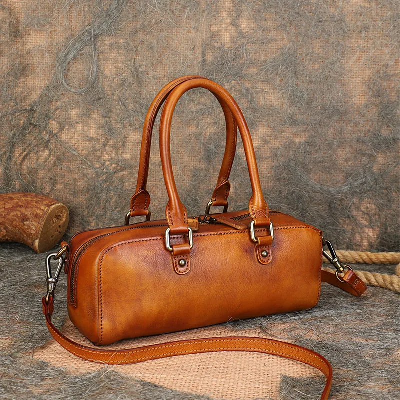 Small Womens Black Shoulder Handbag Genuine Leather Crossbody Bags