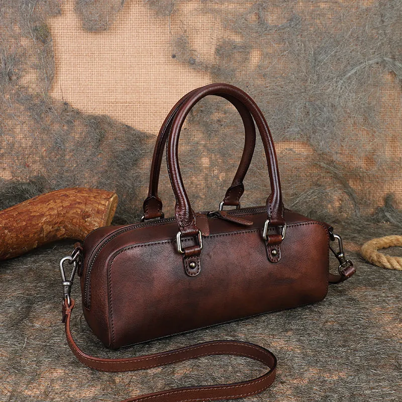 Small Womens Black Shoulder Handbag Genuine Leather Crossbody Bags