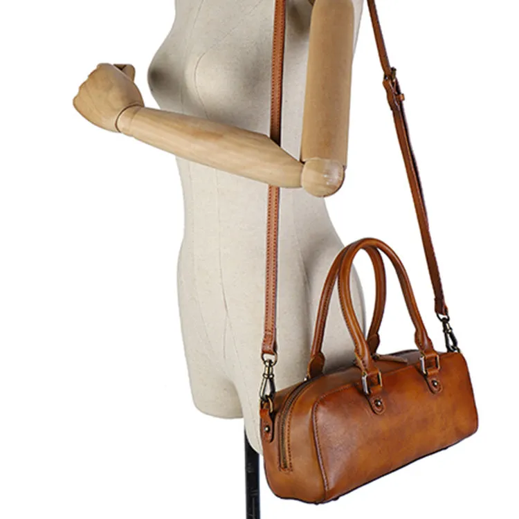 Small Womens Black Shoulder Handbag Genuine Leather Crossbody Bags