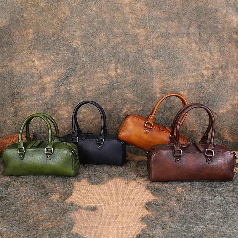 Small Womens Black Shoulder Handbag Genuine Leather Crossbody Bags