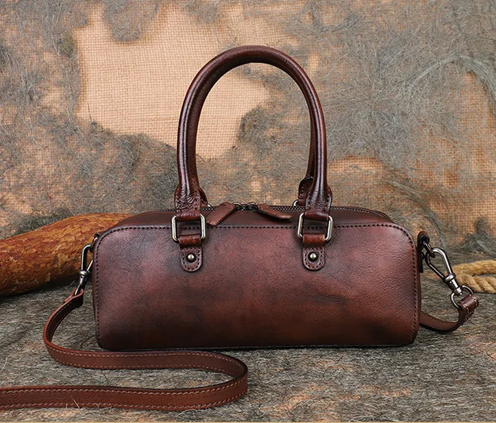 Small Womens Black Shoulder Handbag Genuine Leather Crossbody Bags
