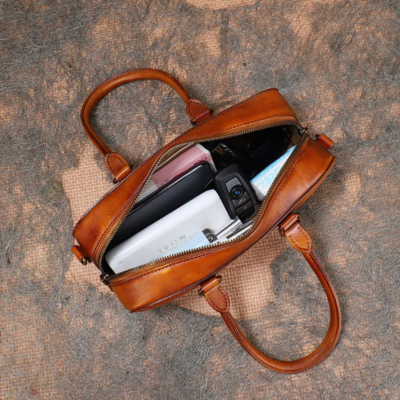 Small Womens Black Shoulder Handbag Genuine Leather Crossbody Bags