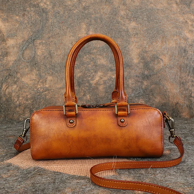 Small Womens Black Shoulder Handbag Genuine Leather Crossbody Bags