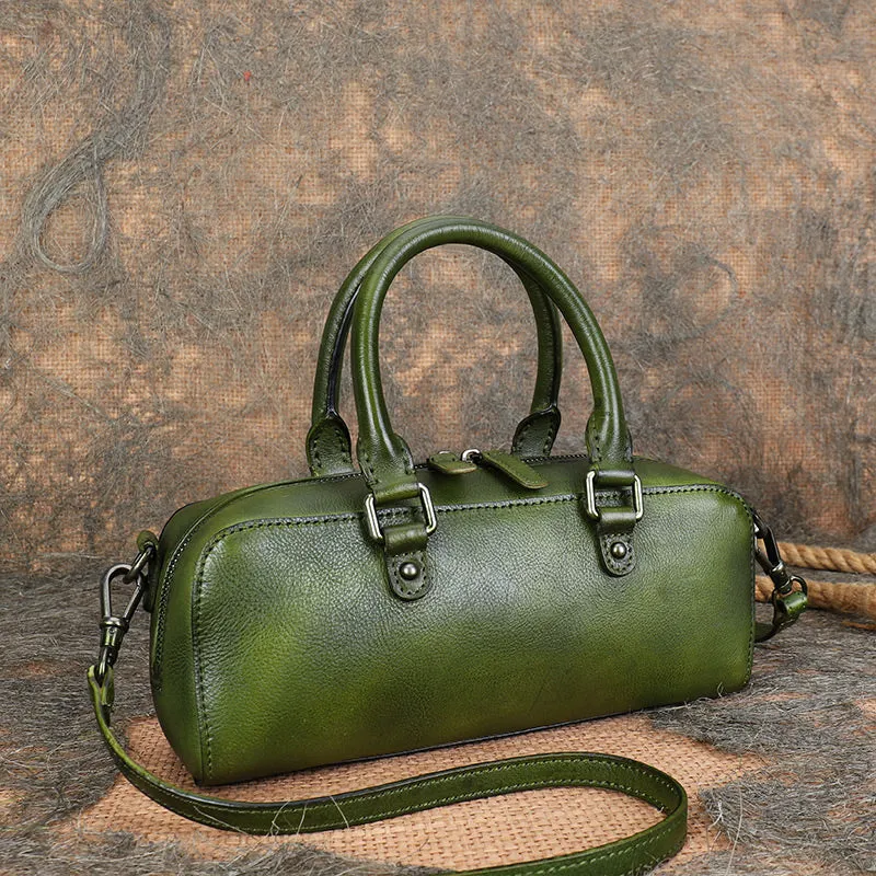 Small Womens Black Shoulder Handbag Genuine Leather Crossbody Bags